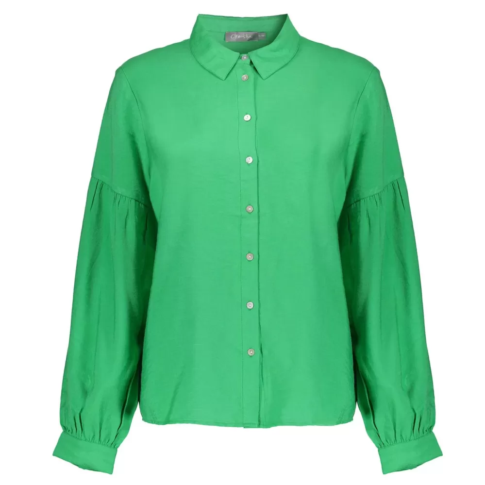 Geisha Fashion -Geisha Blouse Raglan/Balloon Sleeves 23550-81 Green