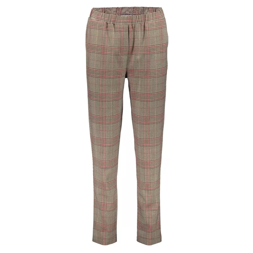 Geisha Fashion -Geisha Checkered Slim Fit Pantaloon 21630-20 Sand