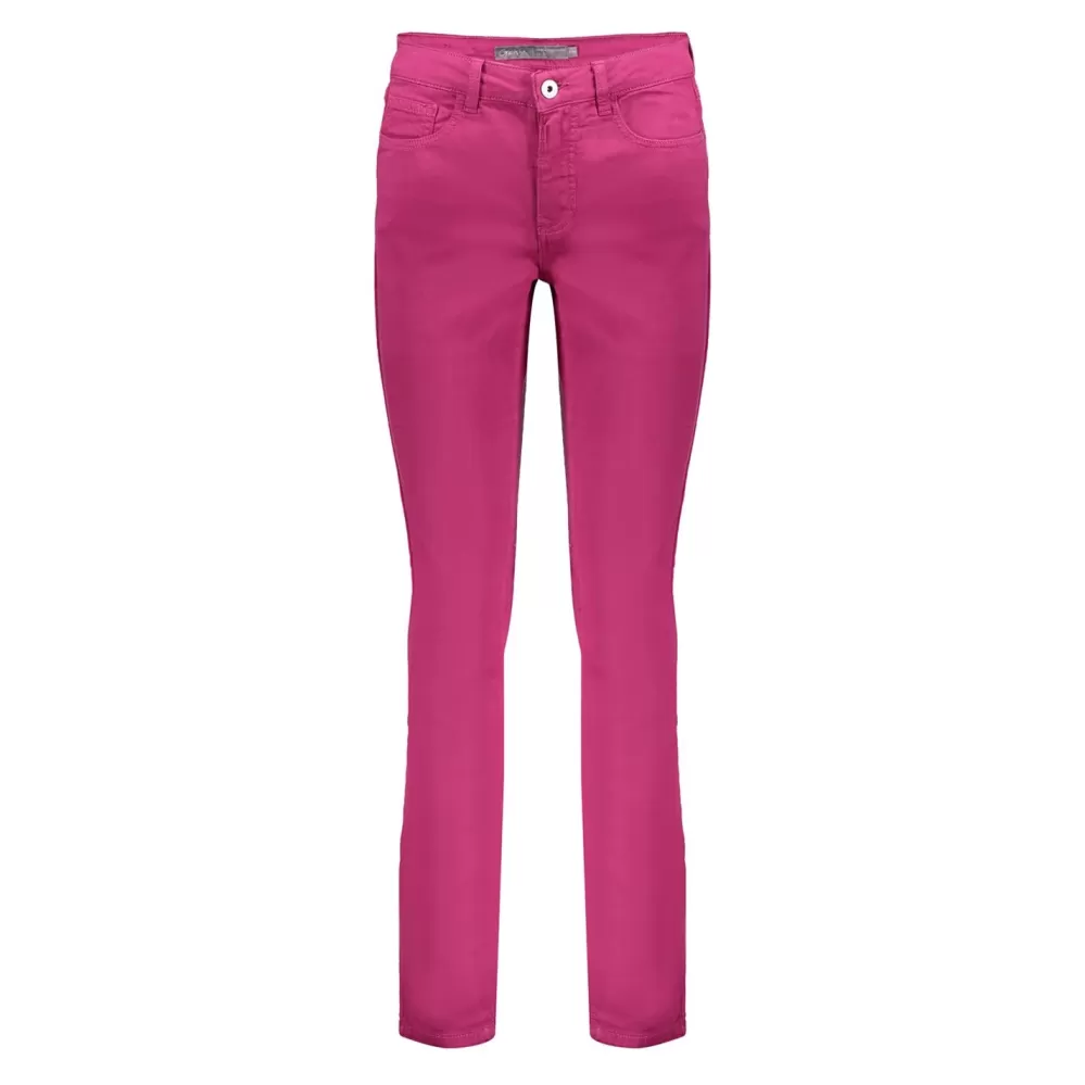 Geisha Fashion -Geisha Comfy Jog Denim Jeans 21534-10 Fuchsia