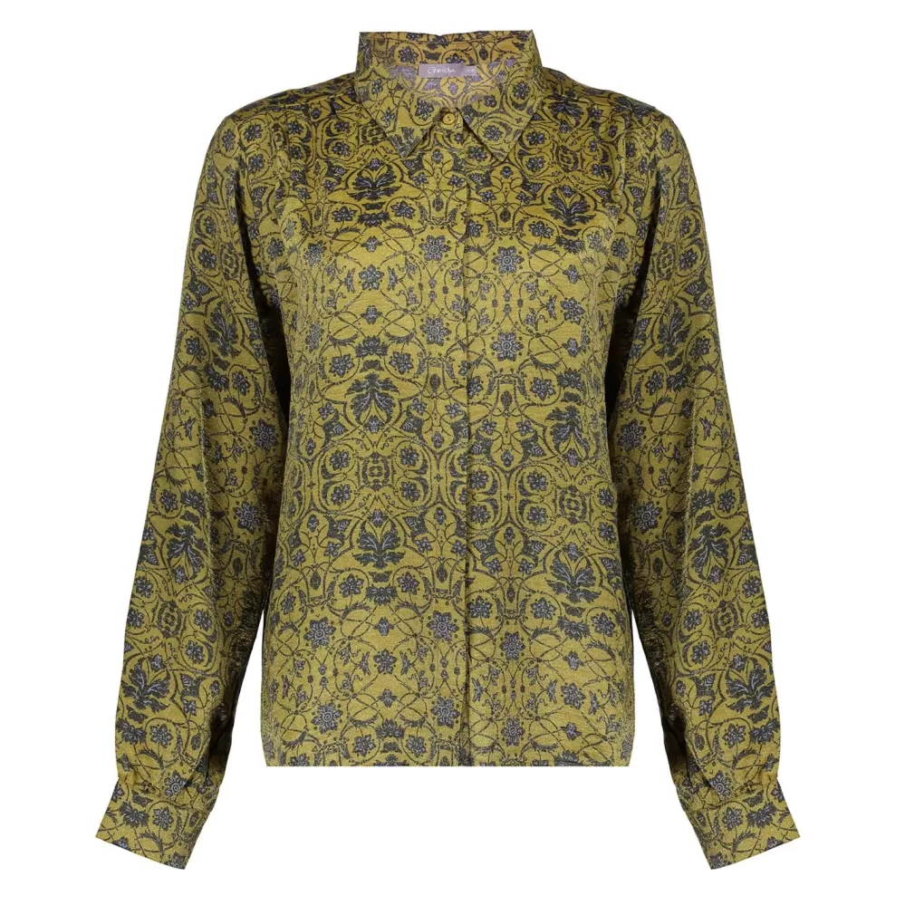 Geisha Fashion -Geisha Dames Blouse Met Print 33646-20 Cactus