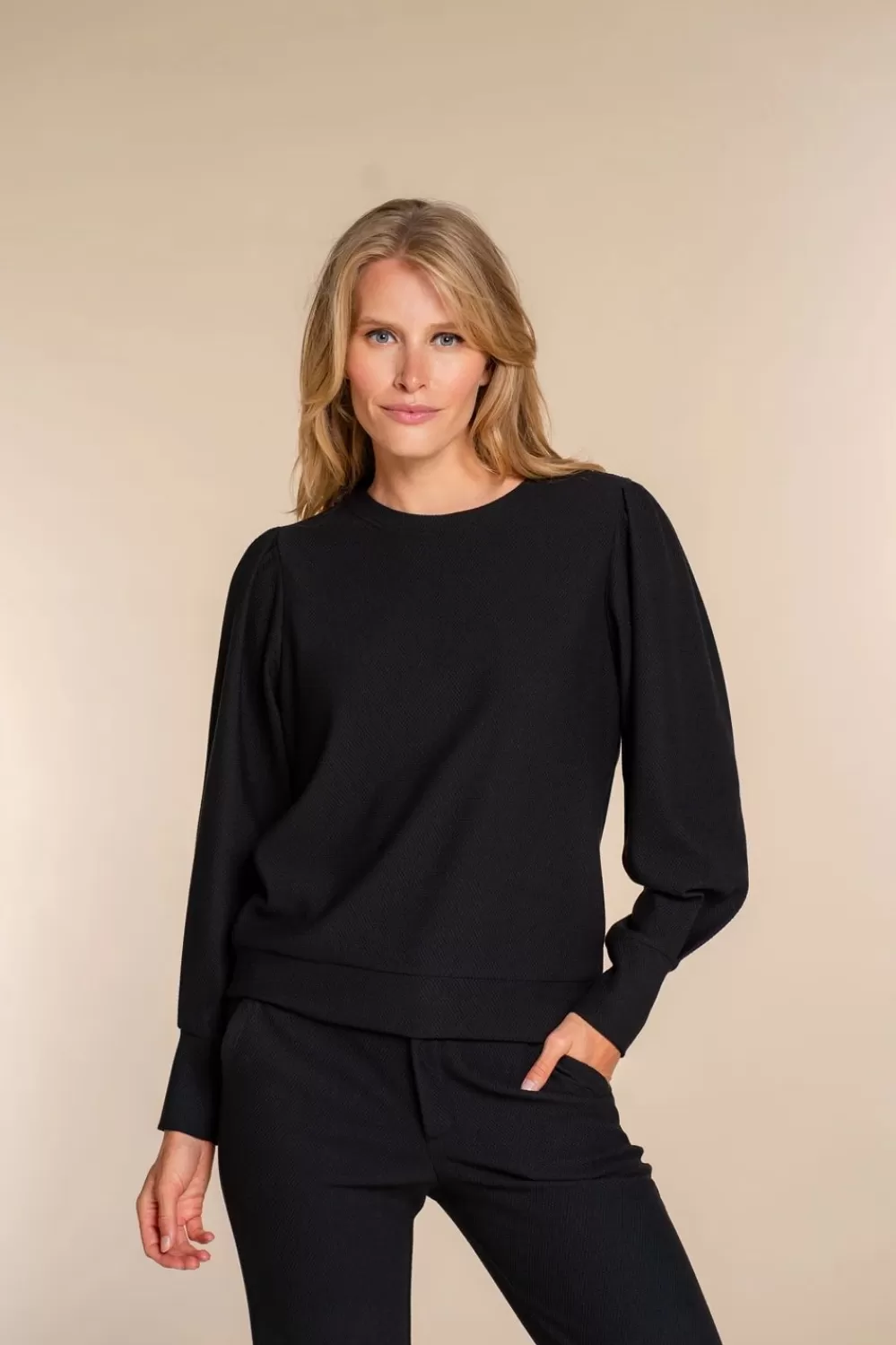 Geisha Fashion -Geisha Dames Comfy Top 32550-21 Black