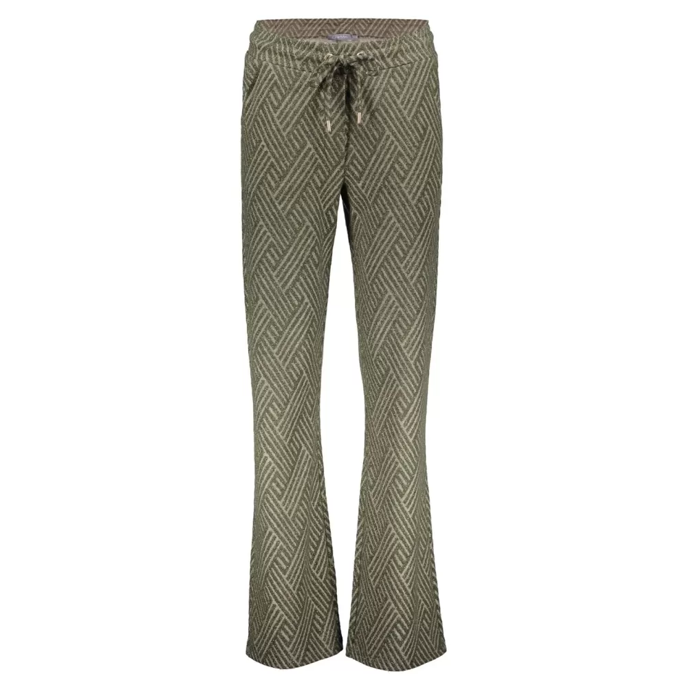 Geisha Fashion -Geisha Dames Flared Broek 31870-47 Olive