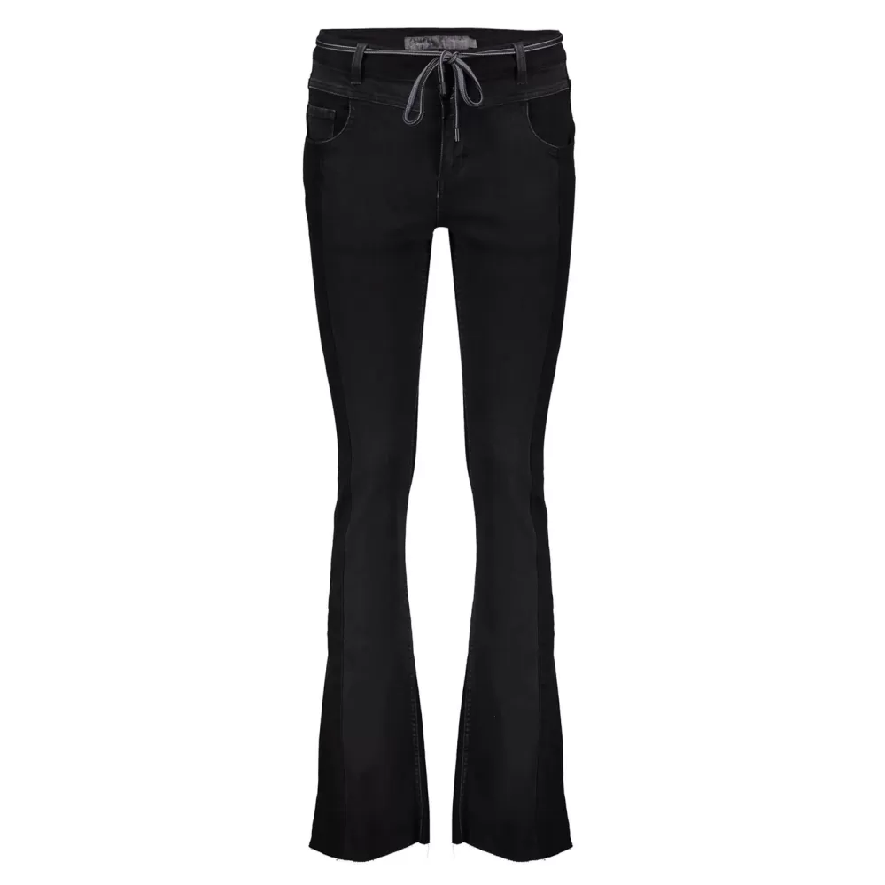 Geisha Fashion -Geisha Dames Flared Jeans Met Ceintuur 31519-10 Black