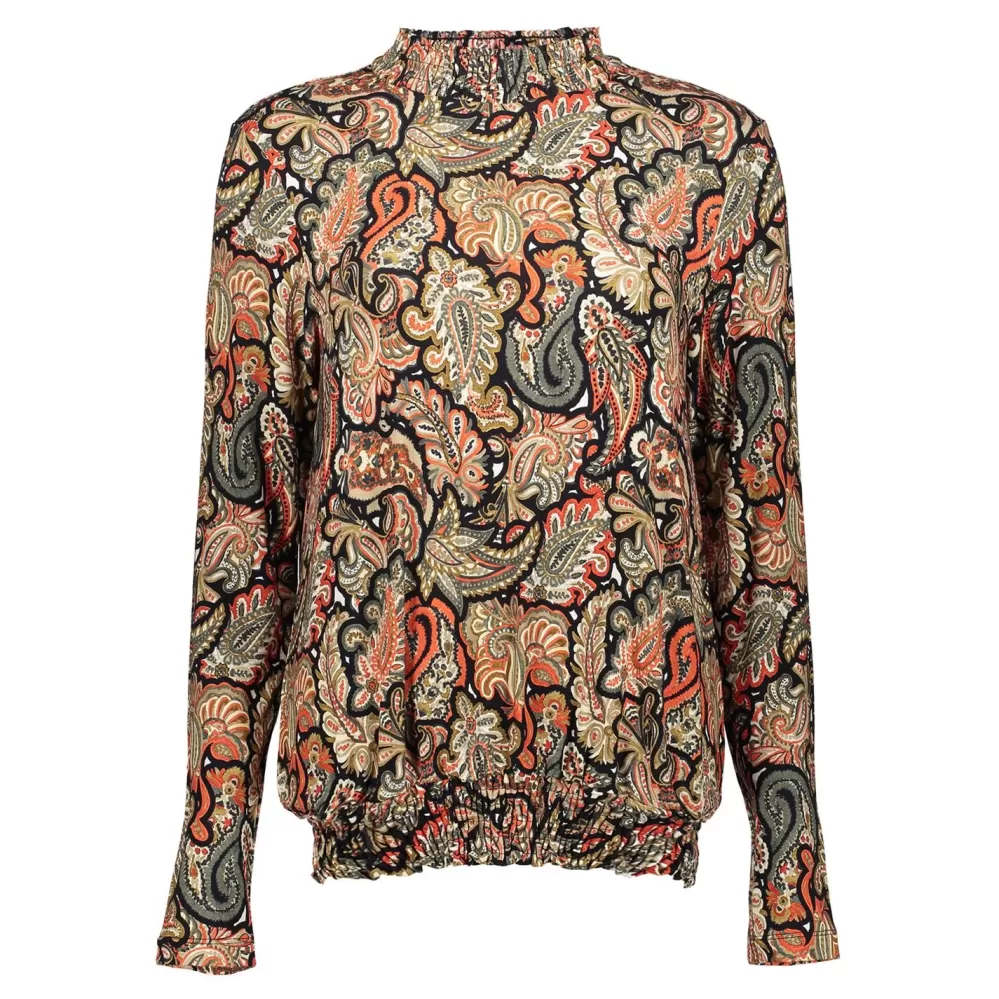 Geisha Fashion -Geisha Dames Top Met Paisley Print 32892-60 Coral