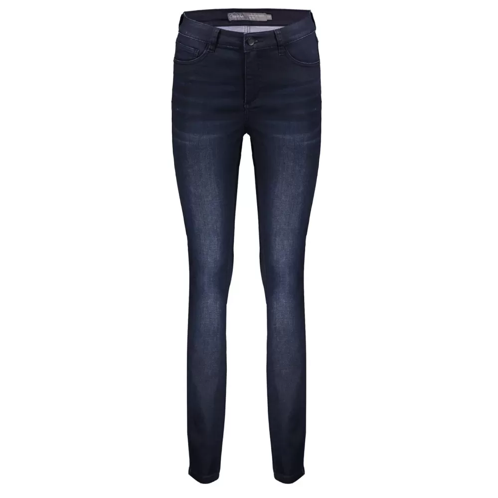 Geisha Fashion -Geisha Denim Jeans 21505-10 Dark Blue Denim