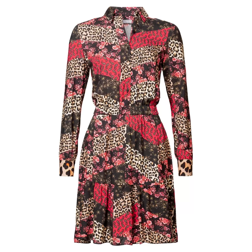 Geisha Fashion -Geisha Dress Animal/Flowerprint 97769-20 Black