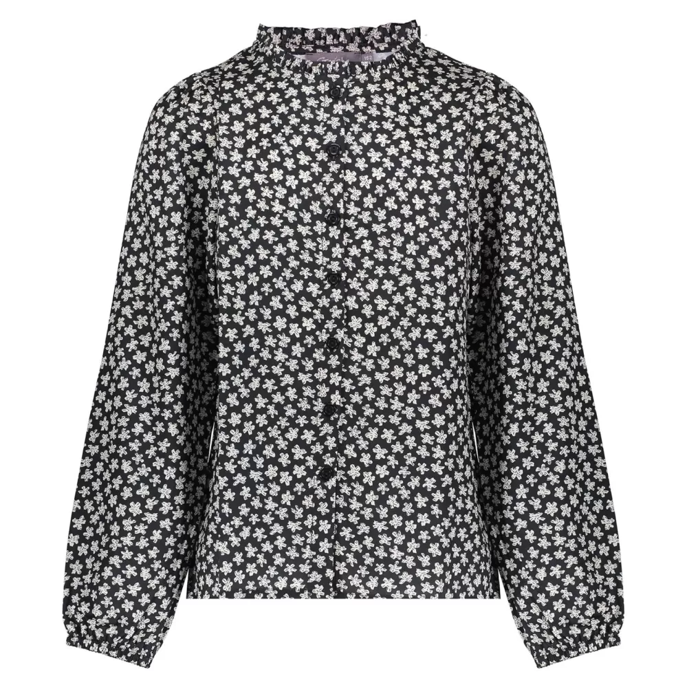 Geisha Fashion -Geisha Girls Blouse With Floral Print 33575K-60 Black