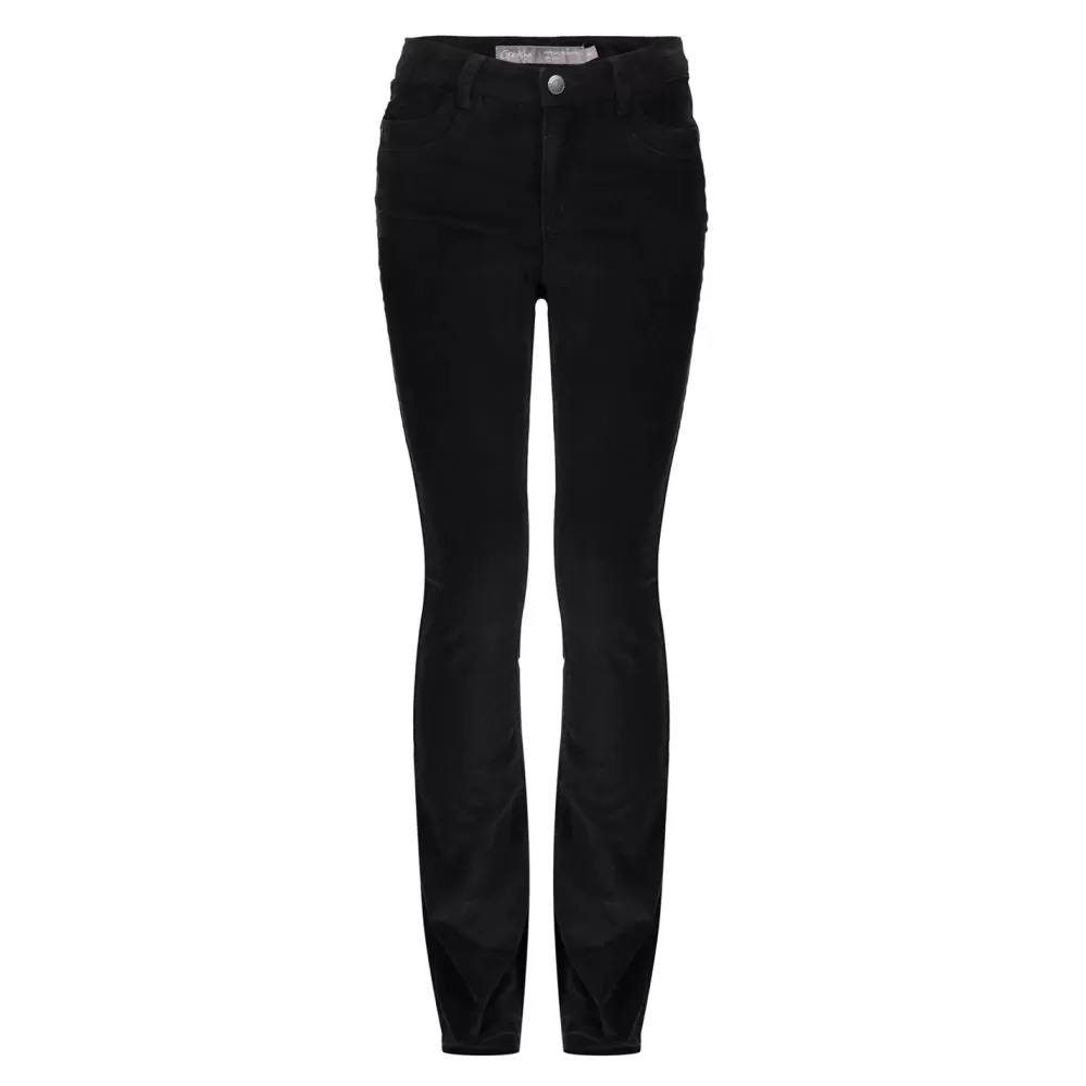 Geisha Fashion -Geisha Girls Flared Velvet Jeans 31530K-10 Black