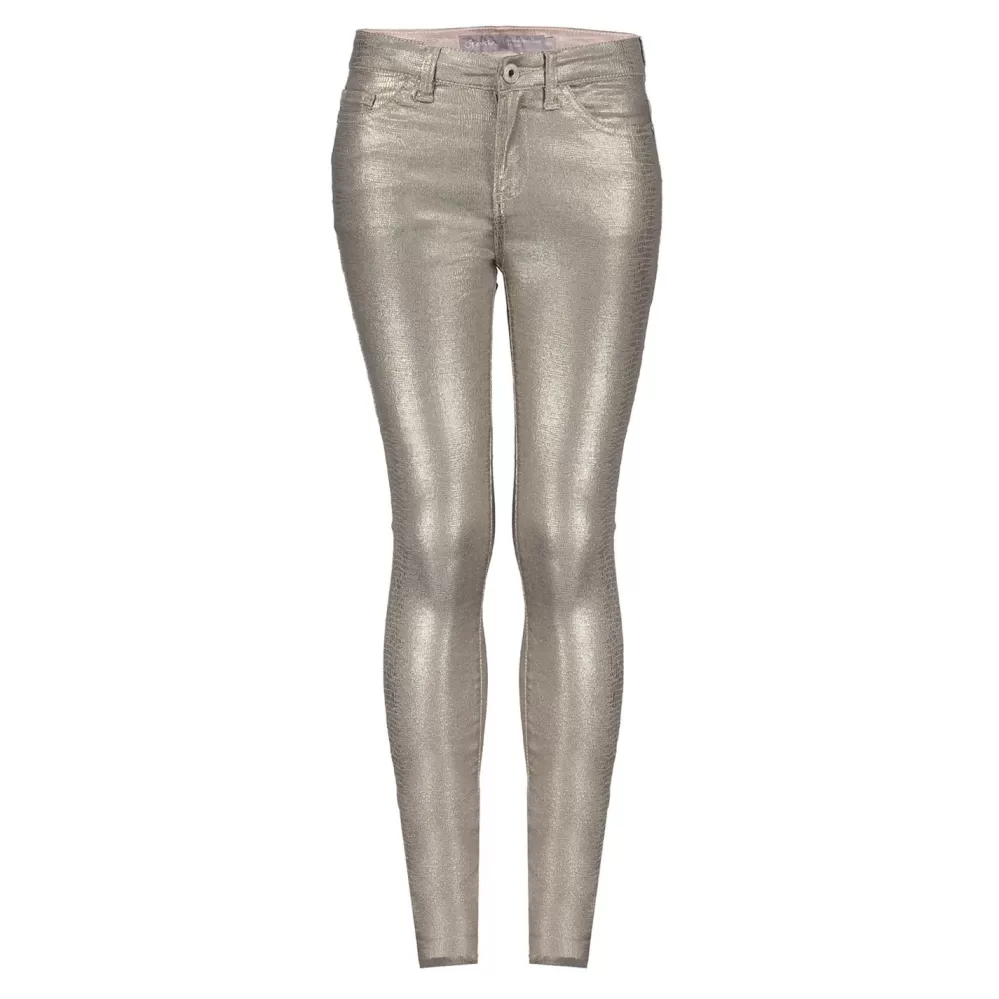 Geisha Fashion -Geisha Girls Metallic Snake Print Skinny Jeans 31522K-10 Gold