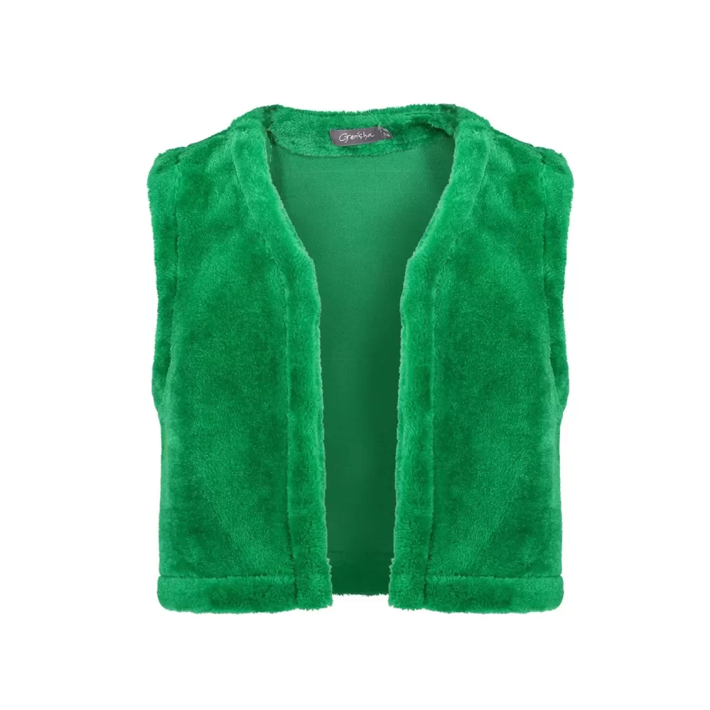 Geisha Fashion -Geisha Girls Teddy Gilet 35603K-21 Green