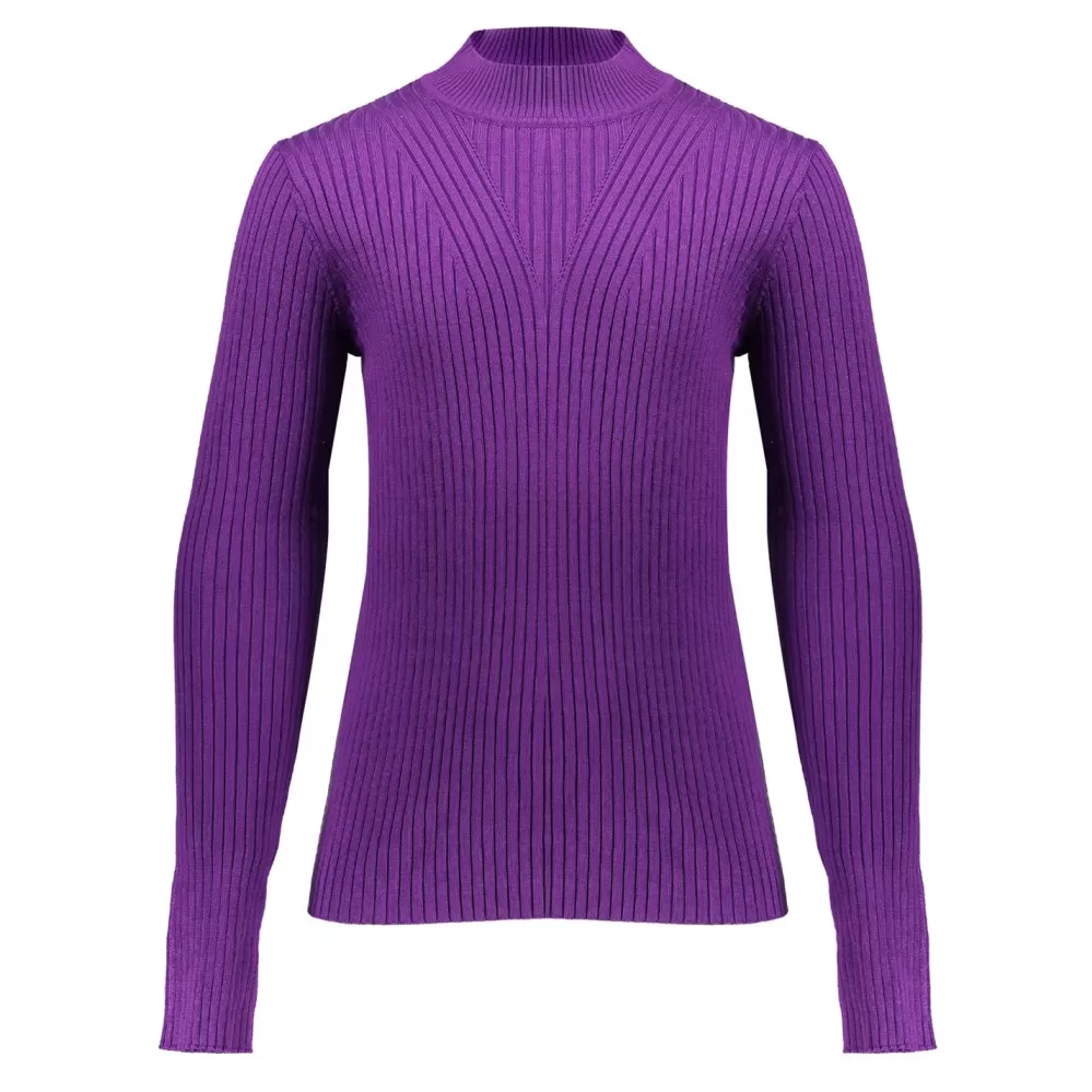 Geisha Fashion -Geisha Girls Uni Rib Knitted Jumper 34588K-14 Purple