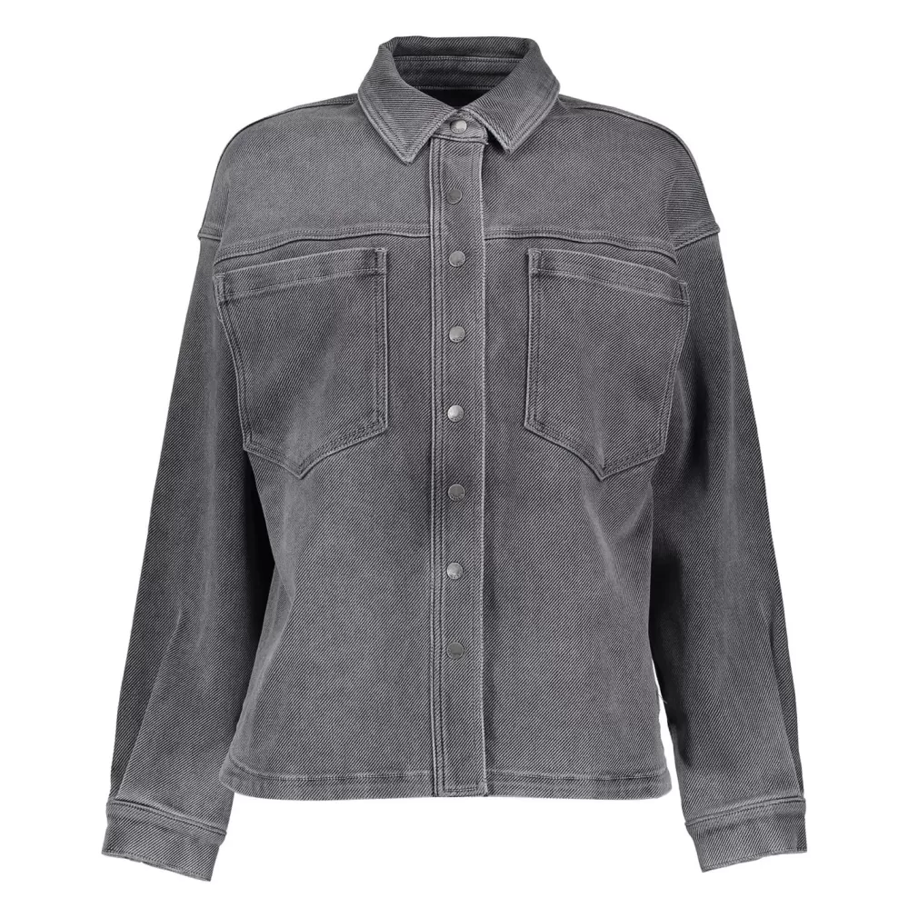 Geisha Fashion -Geisha Jog Denim Blouse Jacket 25512-10 Grey Denim