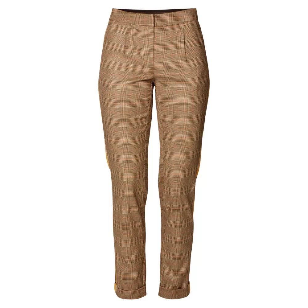 Geisha Fashion -Geisha Pantalon Check And Lurex Bies 91532-10 Camel