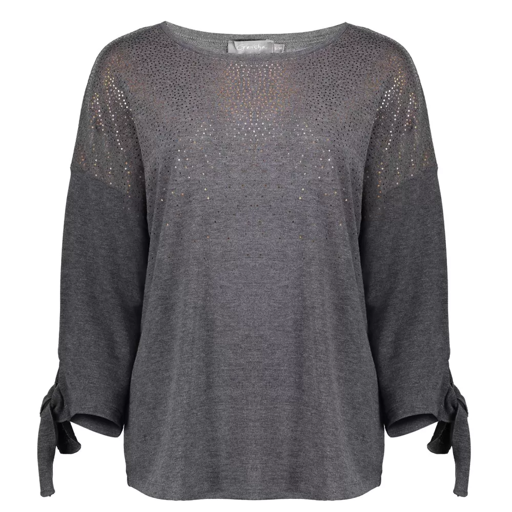 Geisha Fashion -Geisha Pullover Strik 03543-60 Anthracite