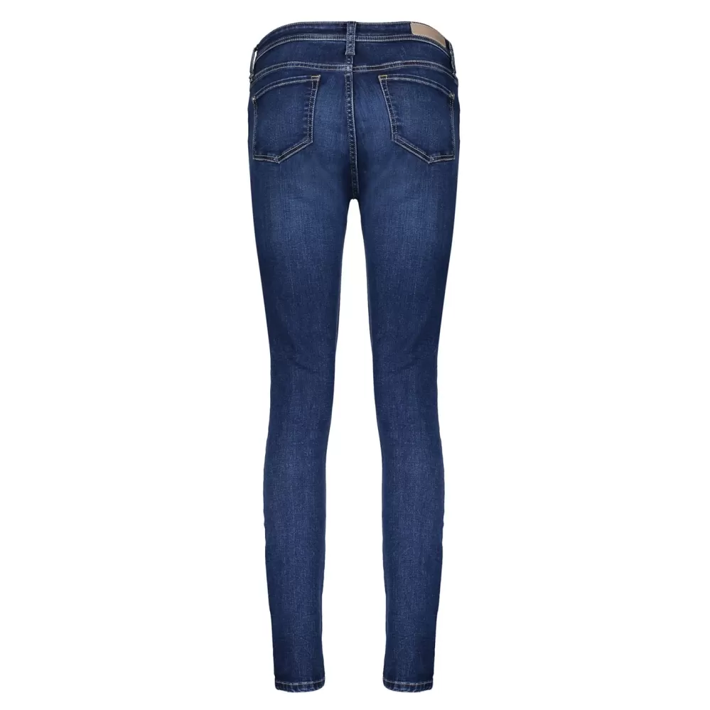 Geisha Fashion -Geisha Skinny Jeans Pocket Details 21584-50 Lou Dark Blue Denim