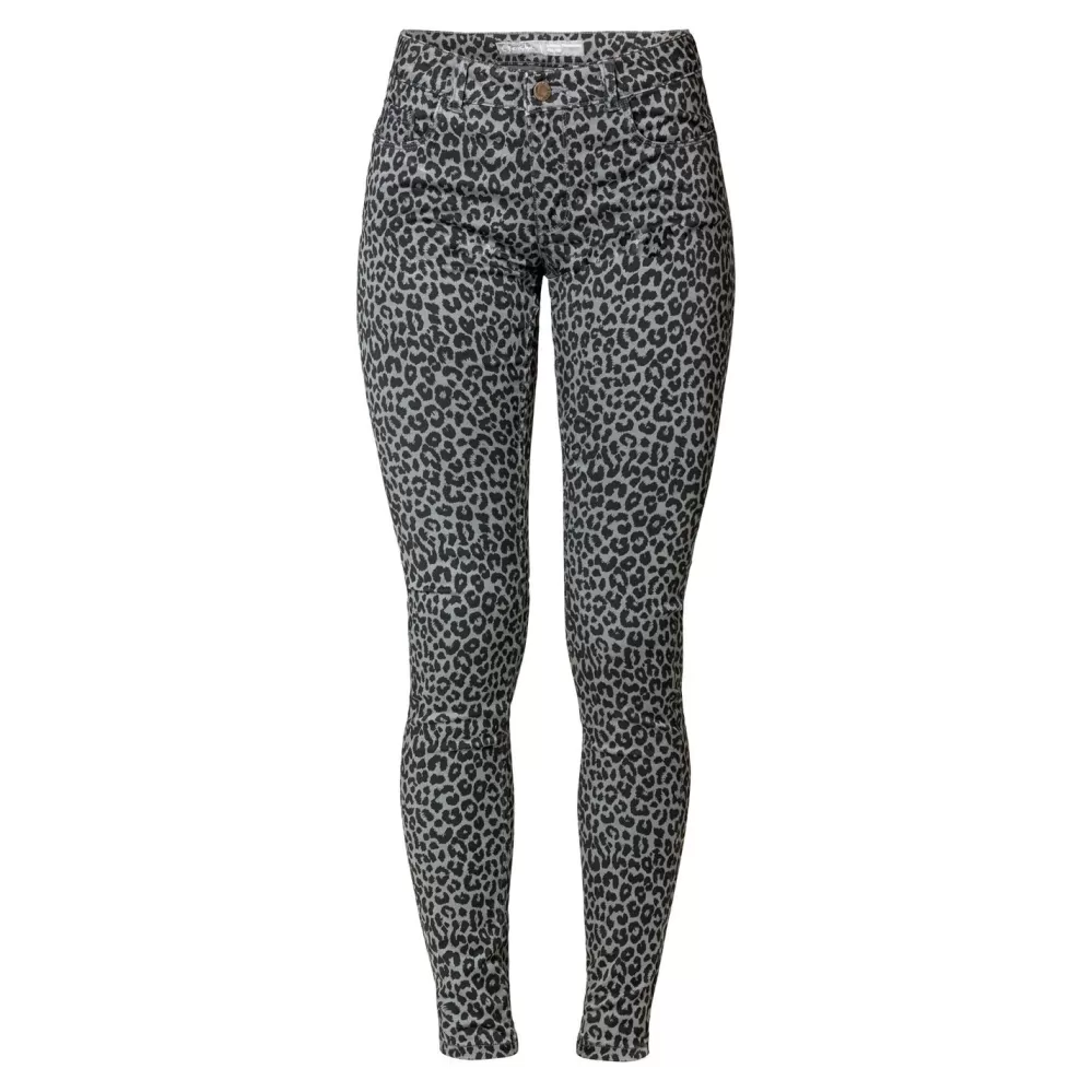 Geisha Fashion -Geisha Slimfit Leopard Jeans 91655-80 Anthracite