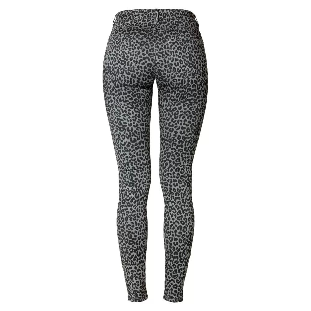 Geisha Fashion -Geisha Slimfit Leopard Jeans 91655-80 Anthracite