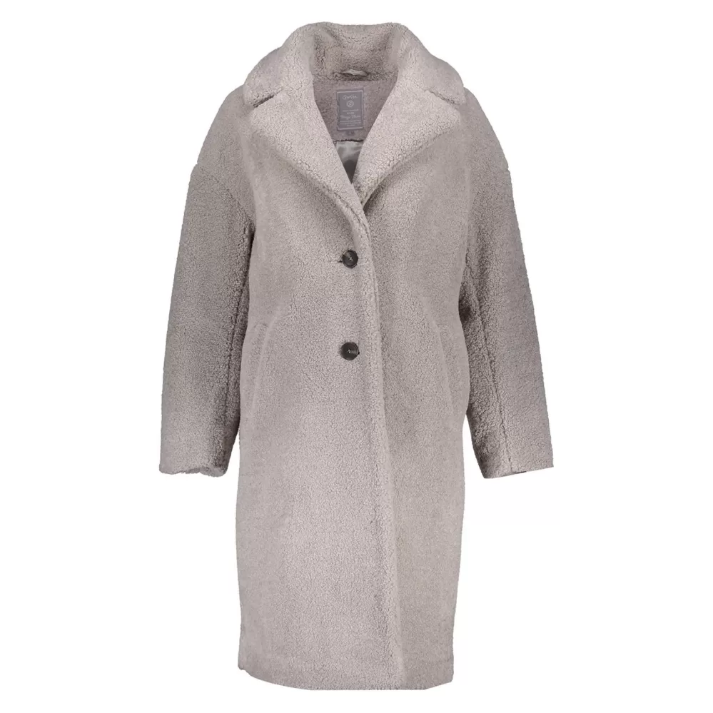 Geisha Fashion -Geisha Teddy Coat 28562-12 Light Grey