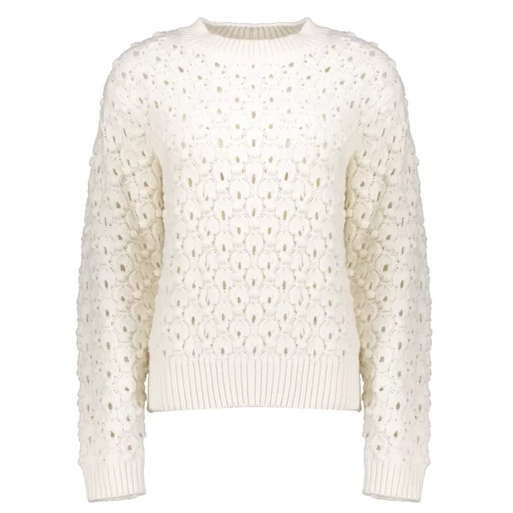 Geisha Fashion -Geisha Women Ajour Knitted Pullover 34503-10 Off-White