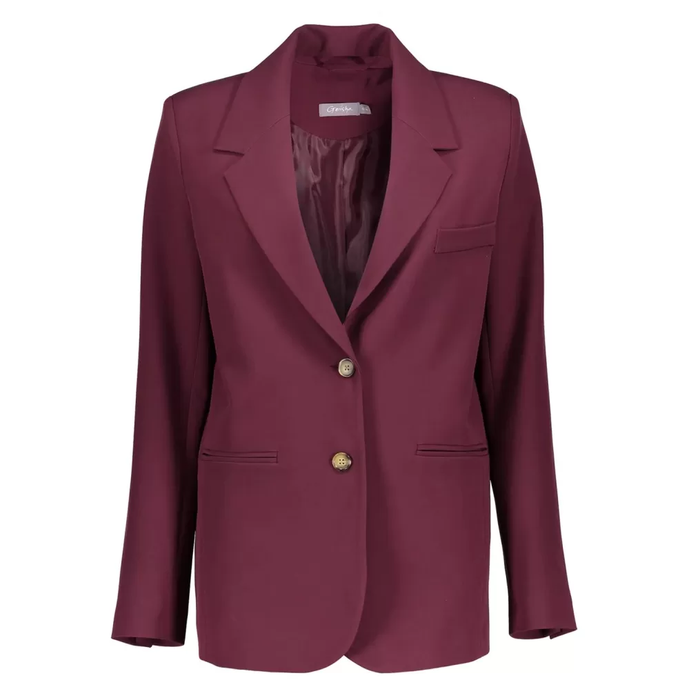 Geisha Fashion -Geisha Women Blazer 35546-32 Aubergine