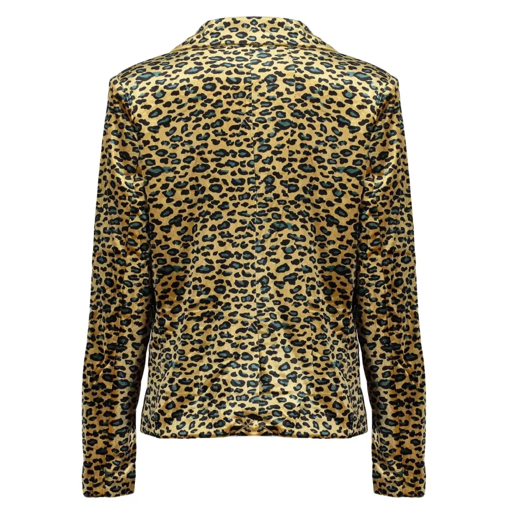 Geisha Fashion -Geisha Women Blazer With Panther Print 85820-21 Gold