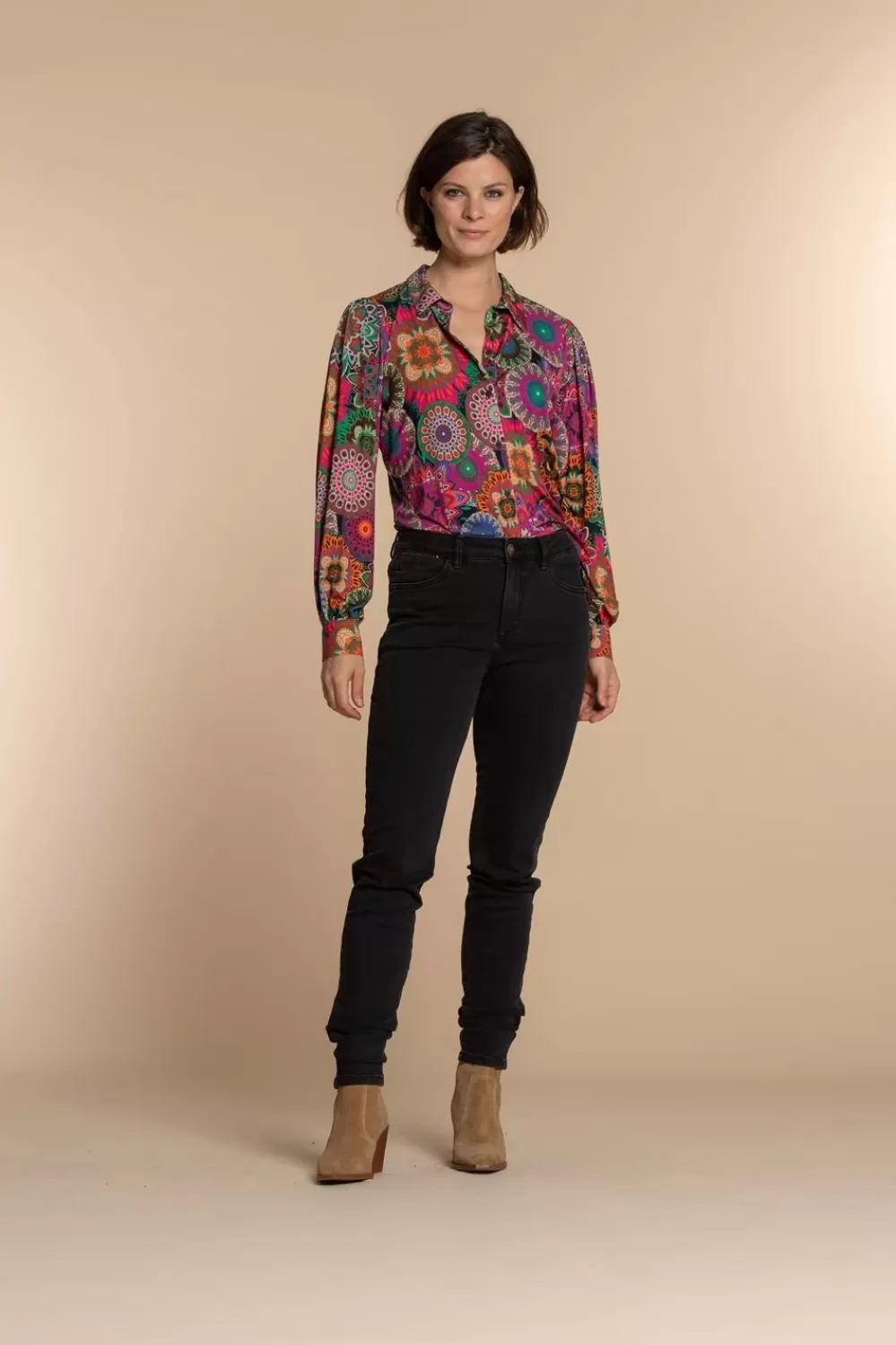 Geisha Fashion -Geisha Women Blouse With Print 32644-20 Pink