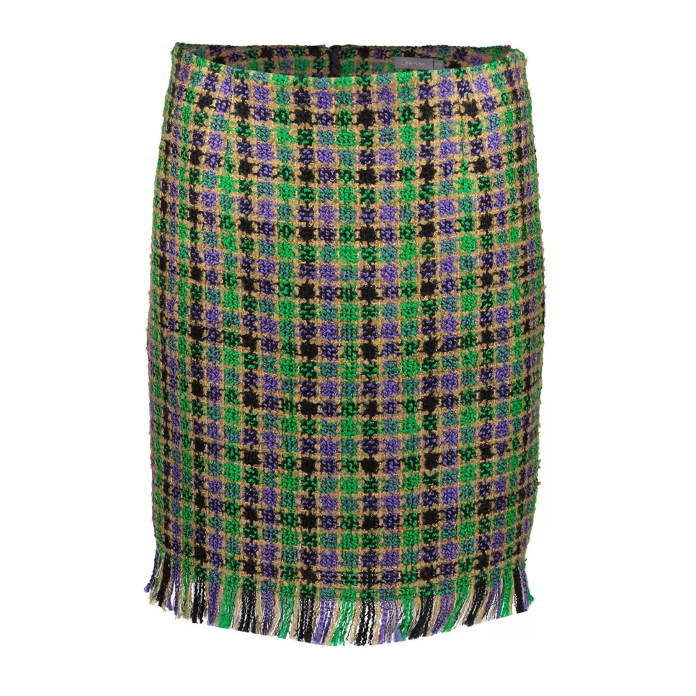 Geisha Fashion -Geisha Women Checkered Pencil Skirt 36550-20 Green