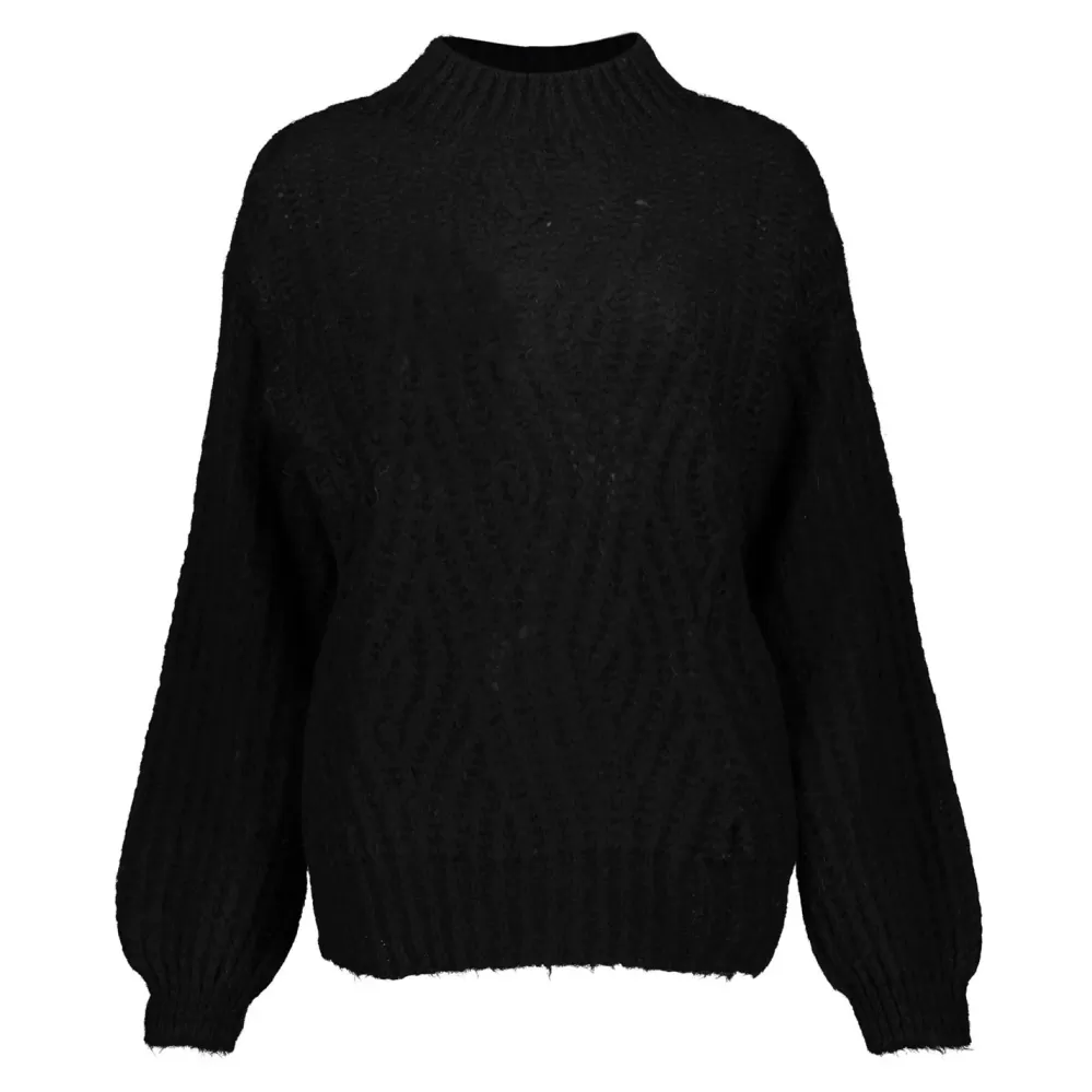 Geisha Fashion -Geisha Women Chunky Knit Sweater 34553-70 Black