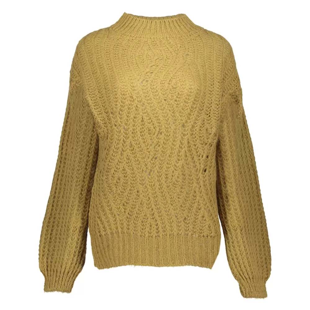 Geisha Fashion -Geisha Women Chunky Knit Sweater 34553-70 Mustard