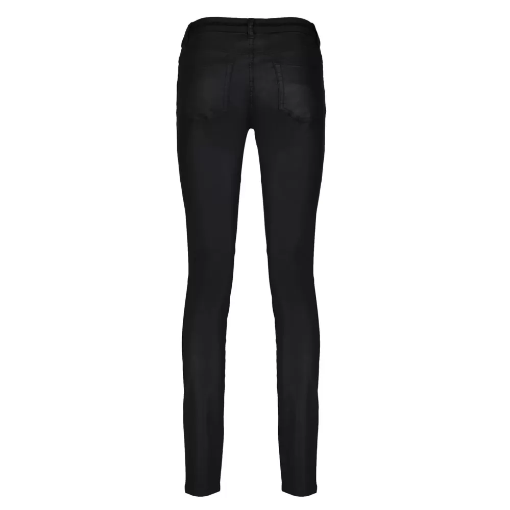 Geisha Fashion -Geisha Women Coated Skinny Jeans 81803-10 Black