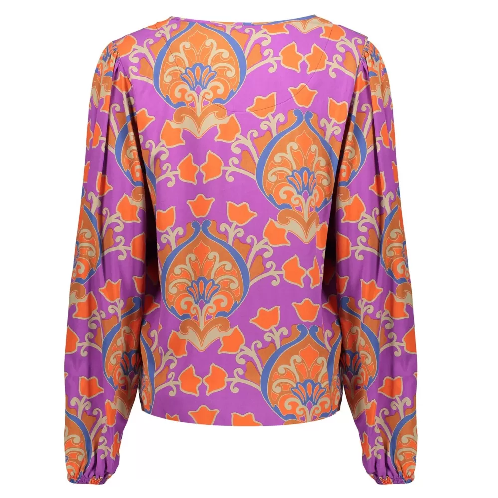 Geisha Fashion -Geisha Women Colourful Top 33670-20 Purple