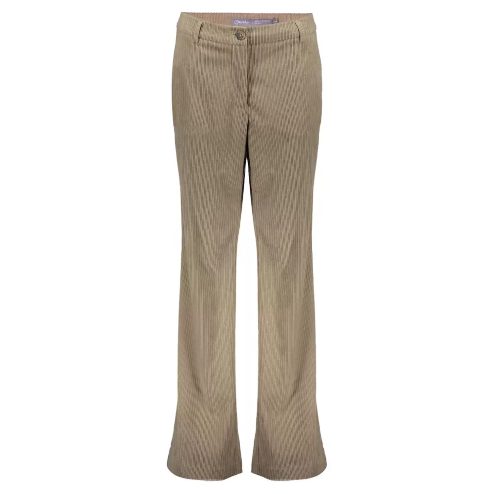 Geisha Fashion -Geisha Women Corduroy Pants 31532-10 Taupe