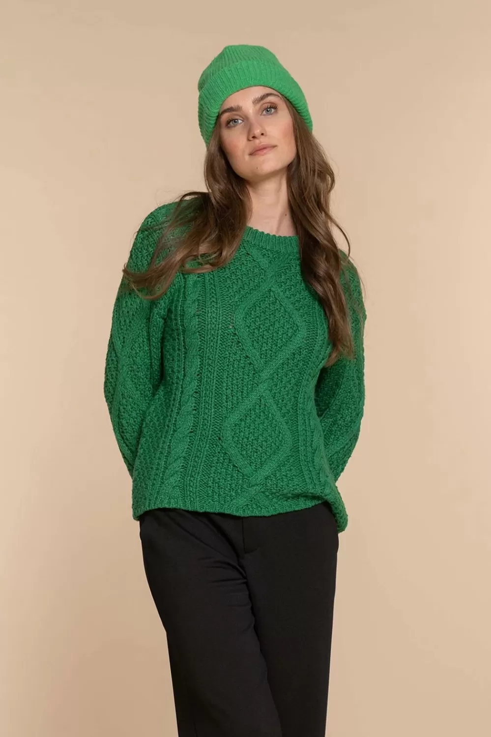 Geisha Fashion -Geisha Women Knitted Pullover 34505-10 Green