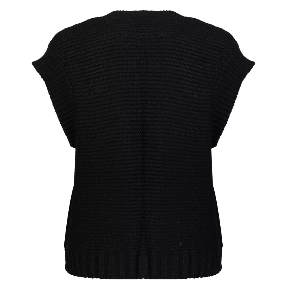 Geisha Fashion -Geisha Women Knitted Waistcoat 34541-29 Black