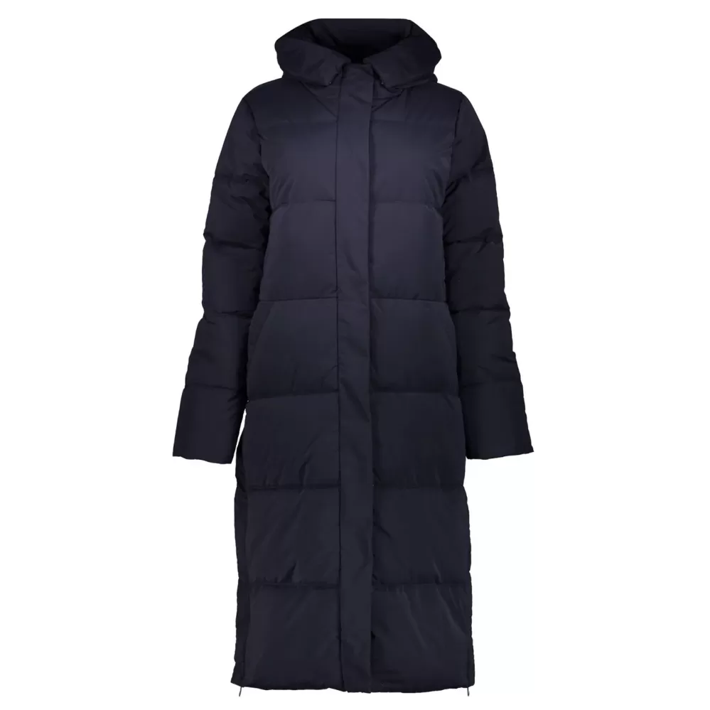 Geisha Fashion -Geisha Women Long Puffer Coat 28525-21 Navy