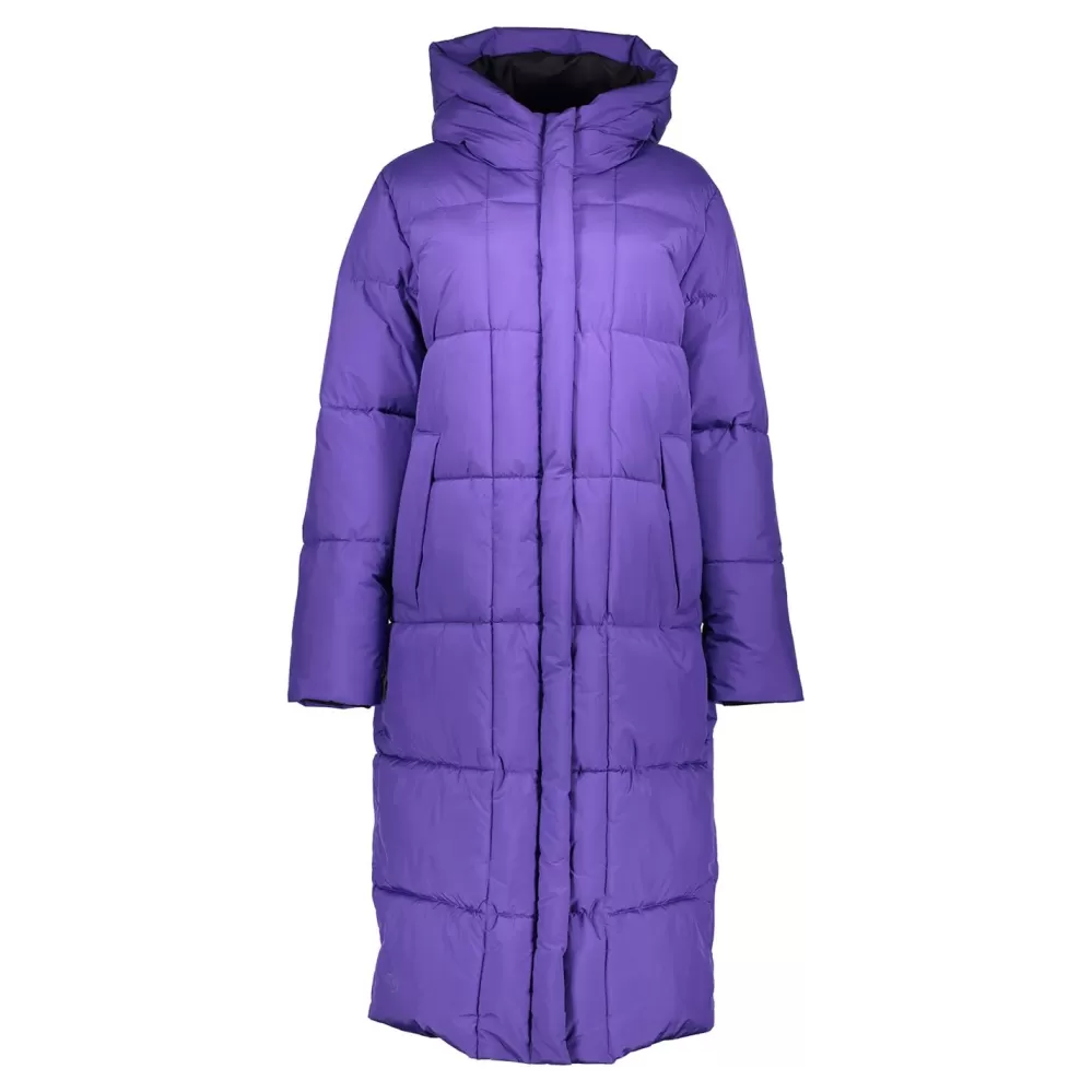 Geisha Fashion -Geisha Women Long Puffercoat 38563-21 Purple