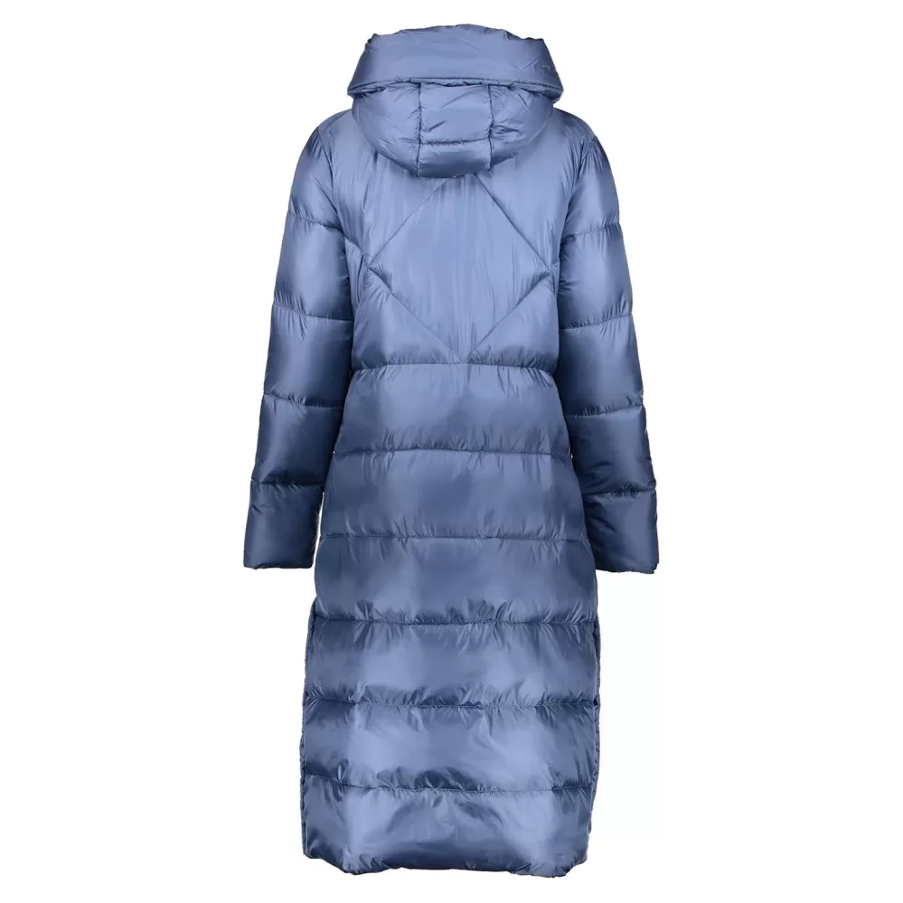 Geisha Fashion -Geisha Women Long Puffercoat 38568-21 Blue