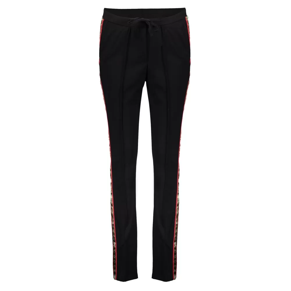 Geisha Fashion -Geisha Women Pants With Tapes 81891-24 Black