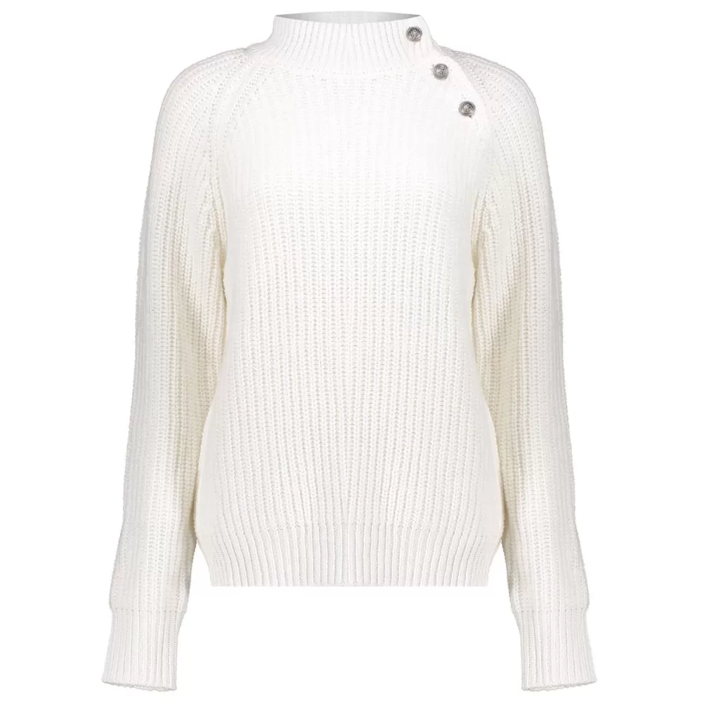 Geisha Fashion -Geisha Women Rib Knit Sweater 34517-10 Off-White