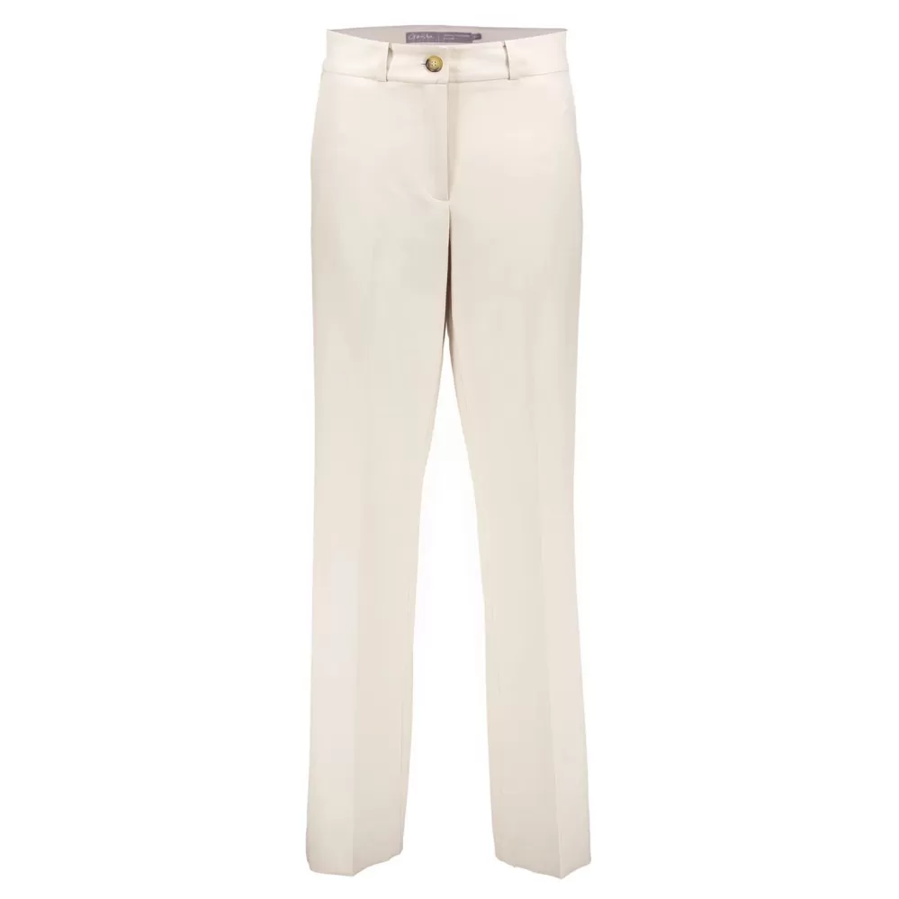 Geisha Fashion -Geisha Women Straight Fit Trousers 31566-32 Off-White