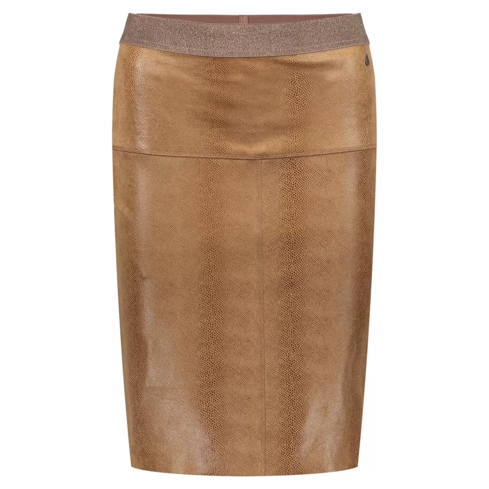 Geisha Fashion -Geisha Women Suedine Pencil Skirt 36511-10 Taupe