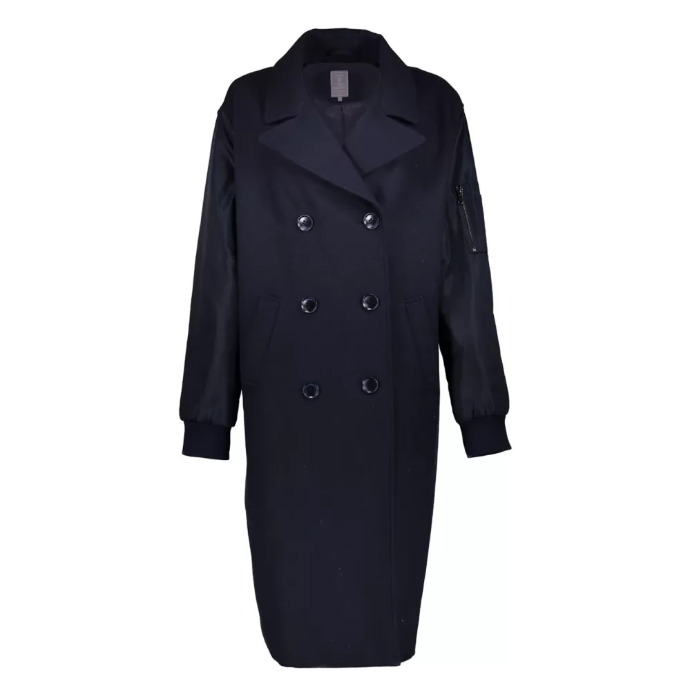 Geisha Fashion -Geisha Women Trenchcoat 38575-21 Navy