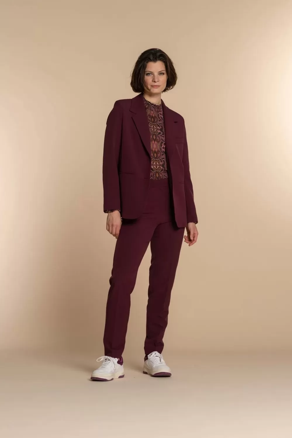 Geisha Fashion -Geisha Women Trousers 31568-32 Aubergine