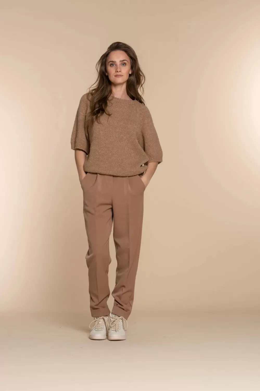 Geisha Fashion -Geisha Women Trousers With Front Seam 31551-60 Sand