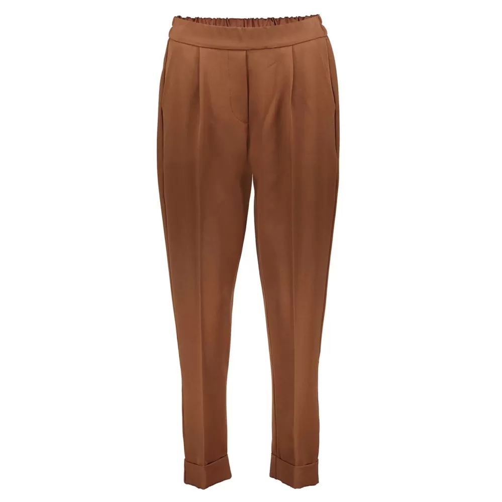 Geisha Fashion -Geisha Women Trousers With Front Seam 31551-60 Cinnamon